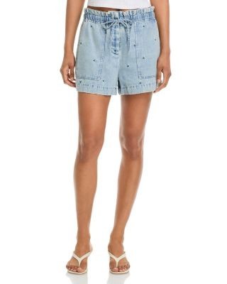 Rails Foster Embroidered Denim Shorts