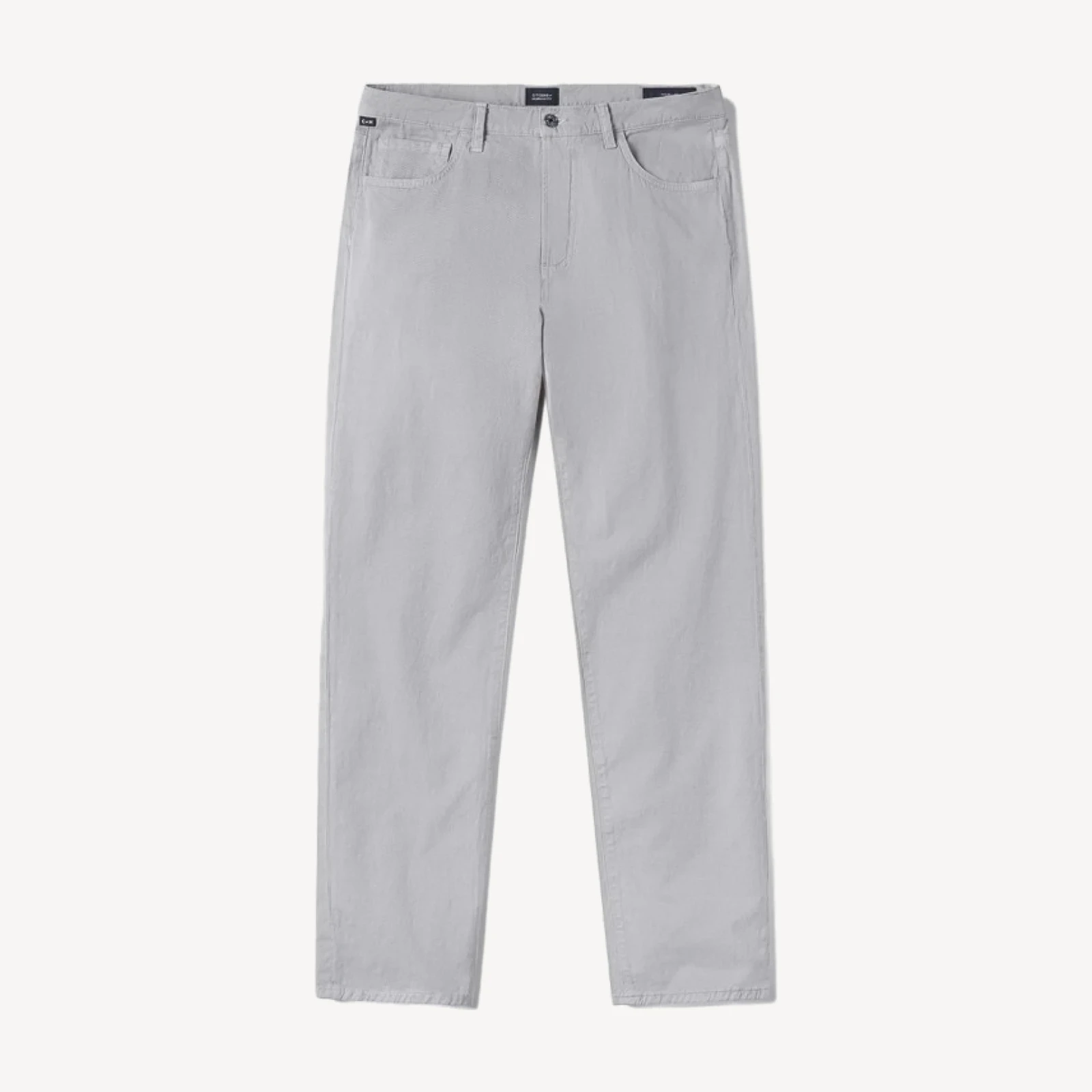 Elijah Relaxed Straight Comfort Stretch Linen in Hematite