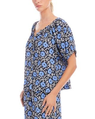 Karen Kane Puff Sleeve Peasant Top