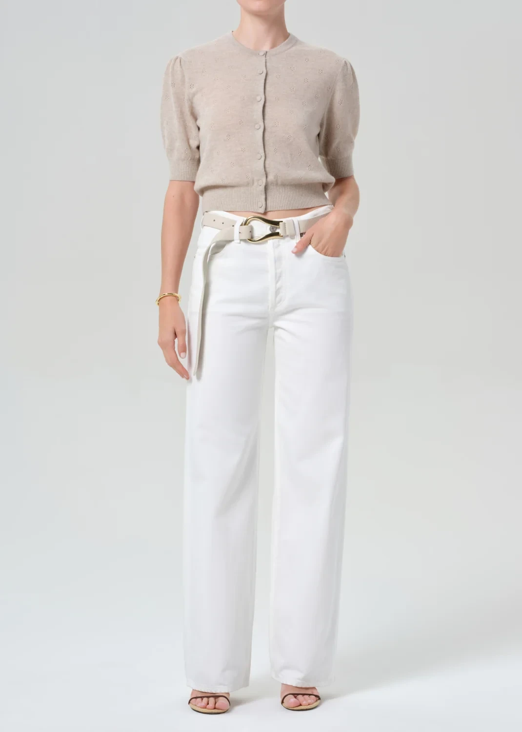 Annina Straight Leg 33" in Soft White
