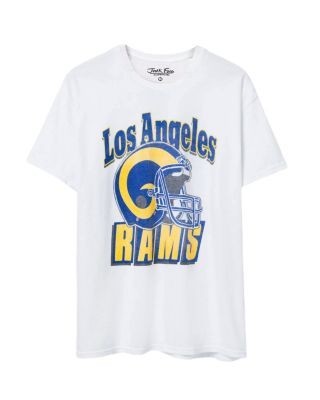 Junk Food Clothing Unisex Nfl Los Angeles Rams Throwback Helmet Flea Market Tee