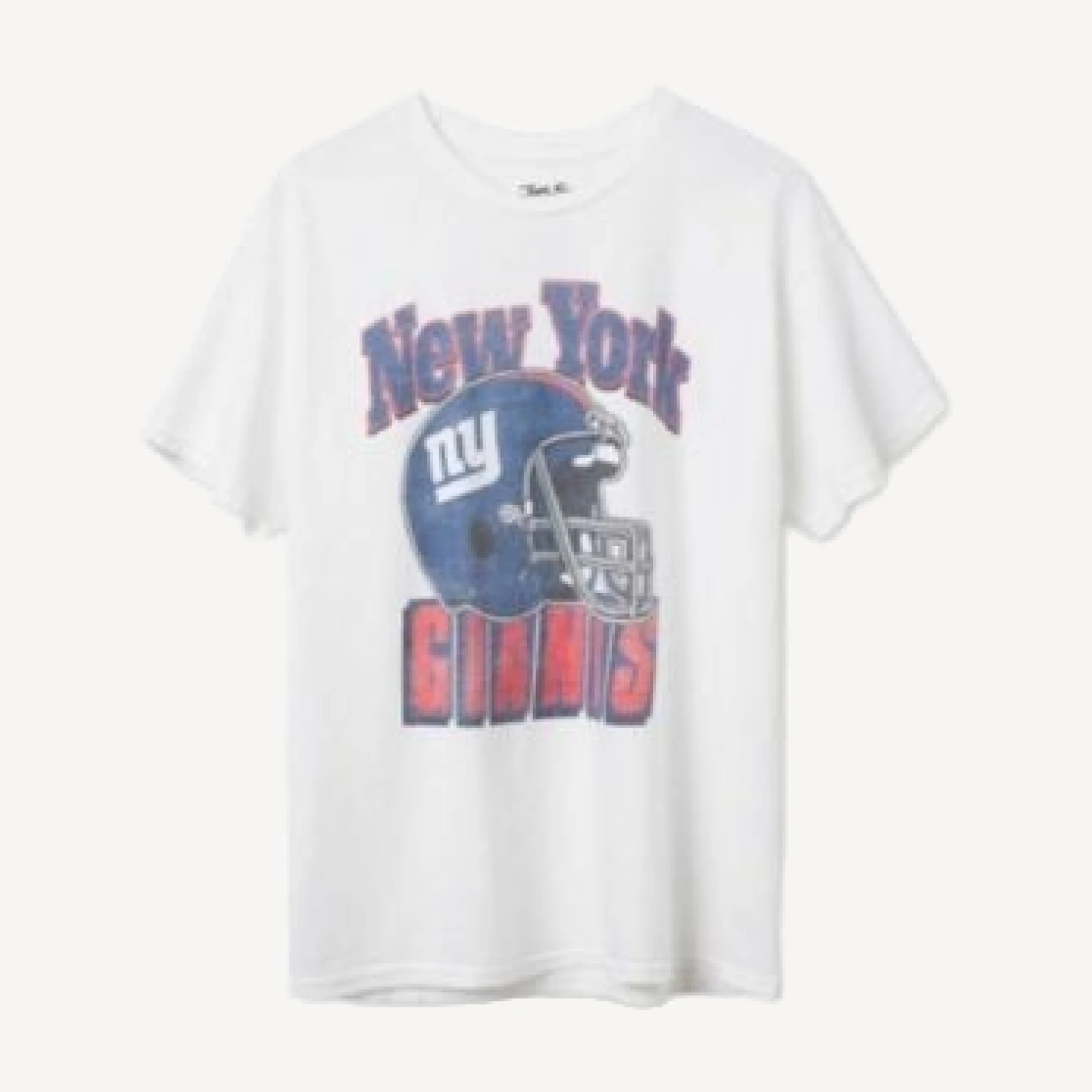 Junk Food Clothing Unisex Nfl New York Giants Throwback Helmet Flea Market Tee