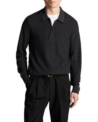 Vince Geo Jacquard Quarter Zip Sweater