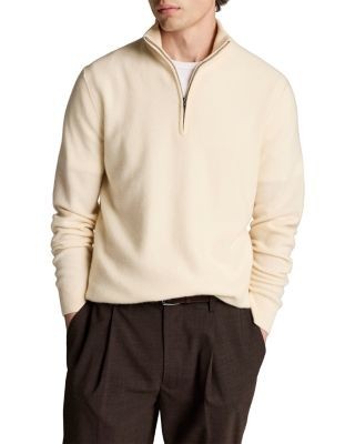 Vince Thermal Quarter Zip Polo Sweater