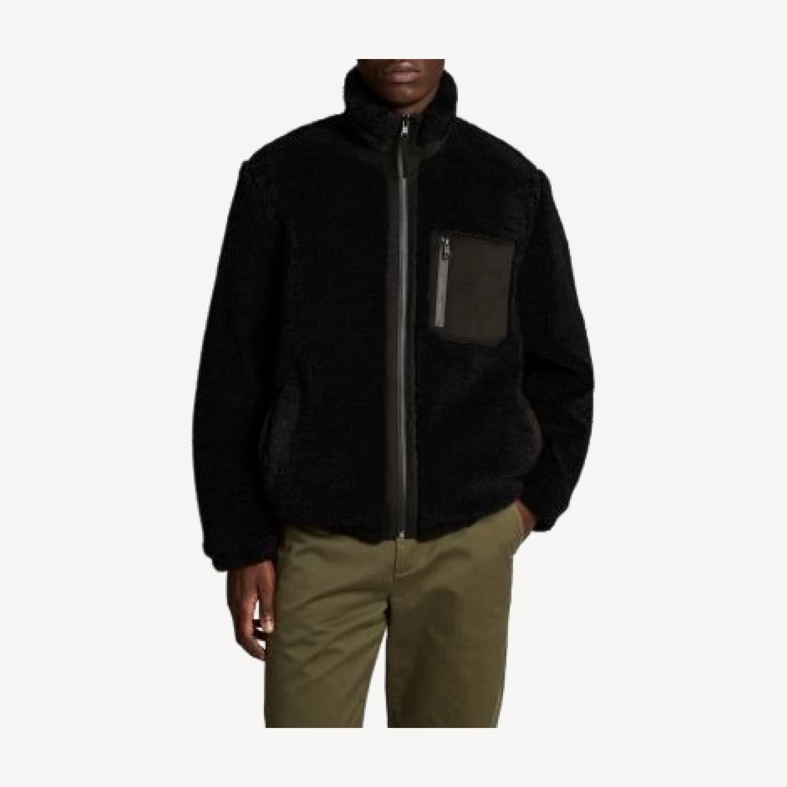 Vince Faux Sherpa Zip Jacket