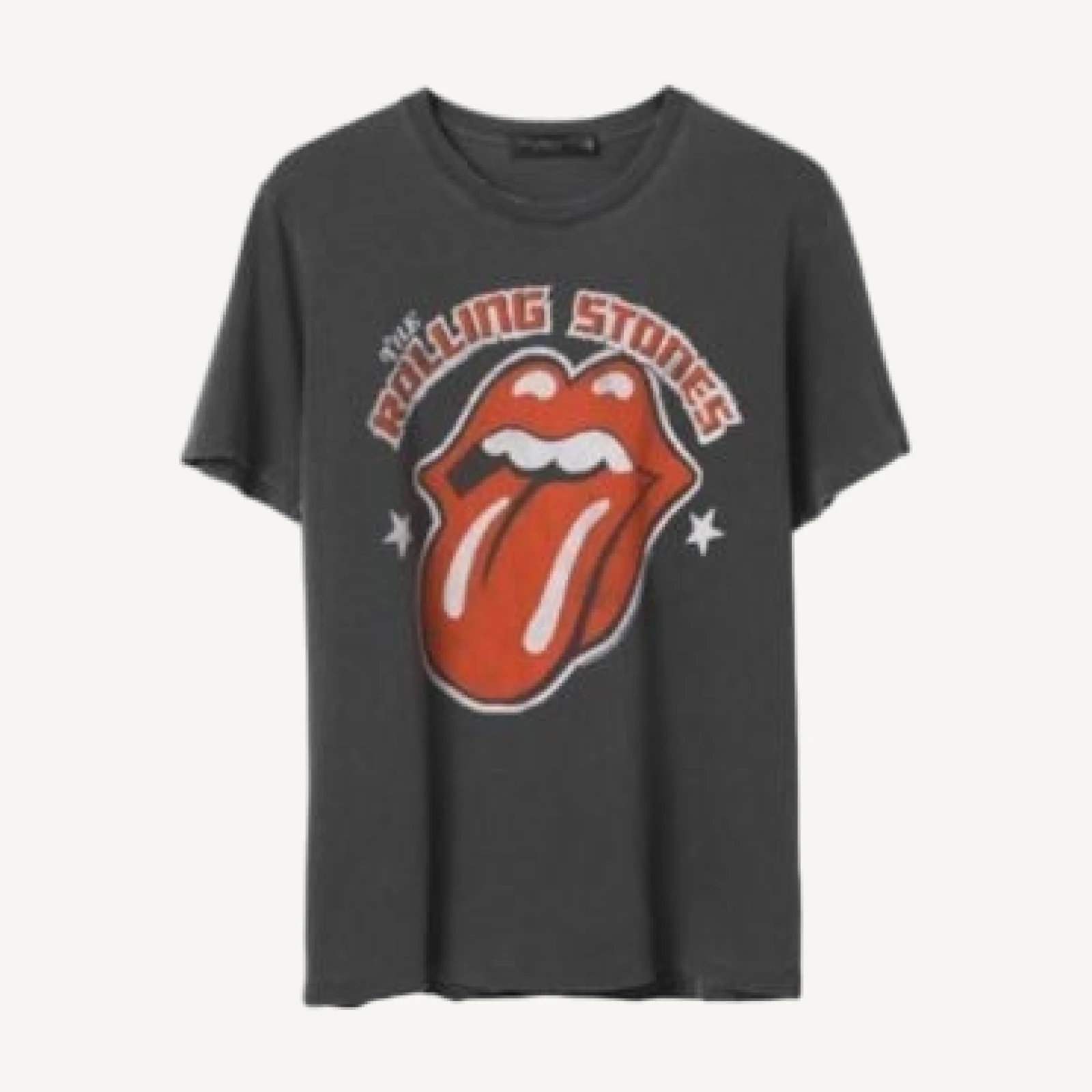 Junk Food Clothing Men's The Rolling Stones Hot Lip Stars Vintage Tee