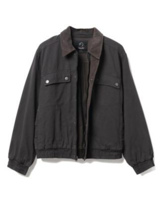 Junk Food Clothing Unisex Denim Corded Collar Aviator Jacket