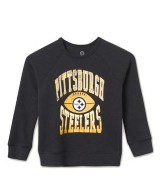 Junk Food Clothing Unisex Nfl Pittsburgh Steelers Hot Route Raglan Fleece - Little Kid, Big Kid