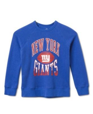 Junk Food Clothing Unisex Nfl New York Giants Hot Route Raglan Fleece - Little Kid, Big Kid