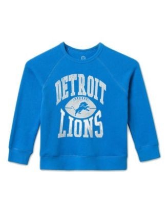 Junk Food Clothing Unisex Nfl Detroit Lions Hot Route Raglan Fleece - Little Kid, Big Kid