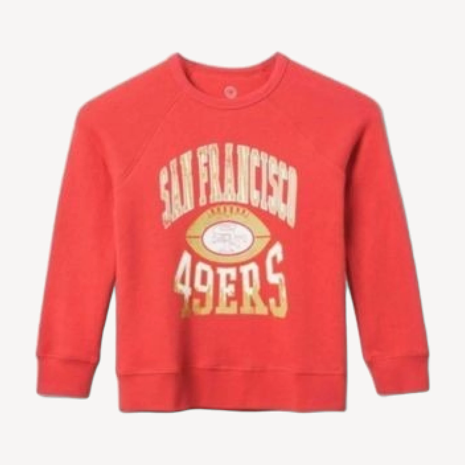 Junk Food Clothing Unisex Nfl San Francisco 49ers Hot Route Raglan Fleece - Little Kid, Big Kid