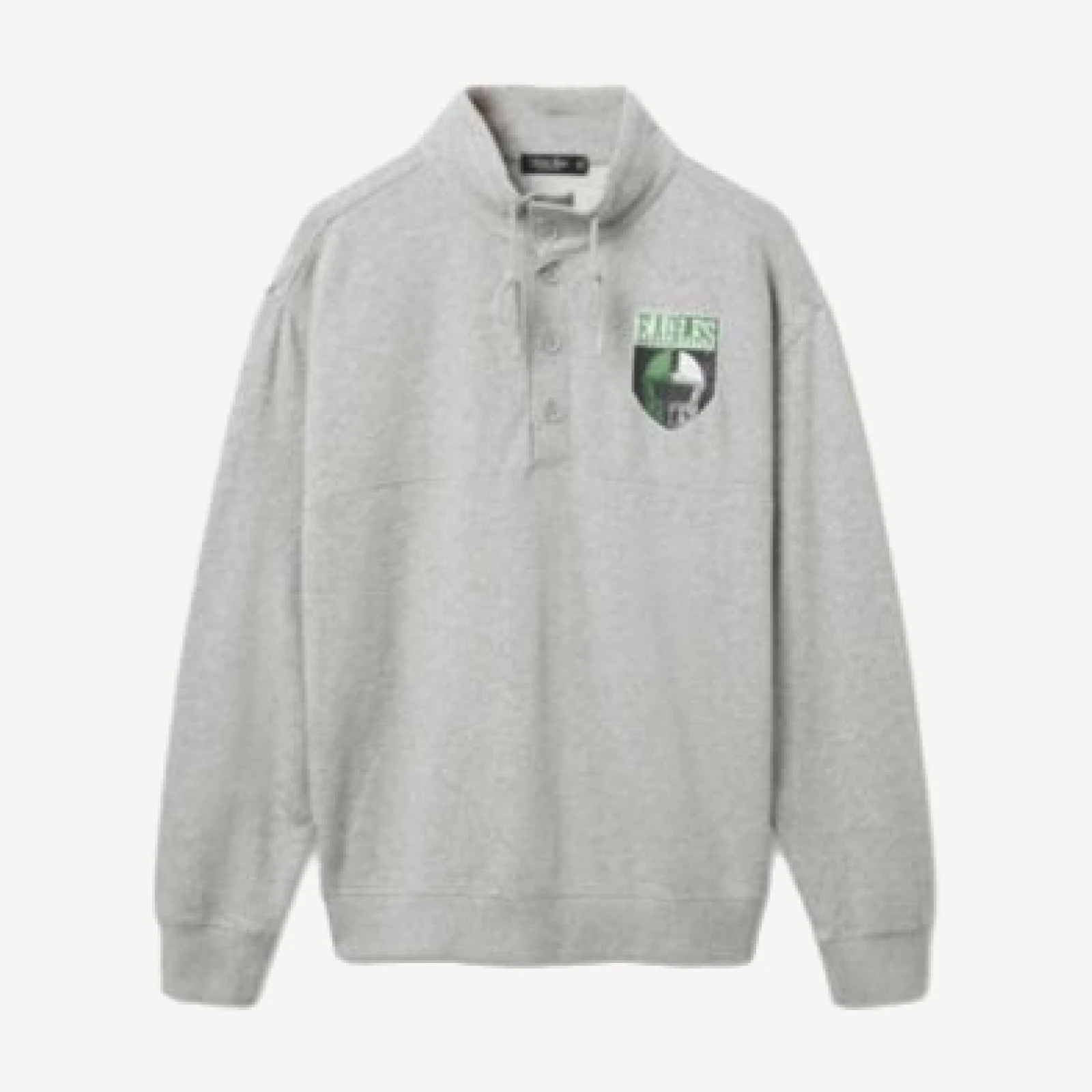 Junk Food Clothing Unisex Nfl Philadelphia Eagles Slant 1/4 Button Up Fleece