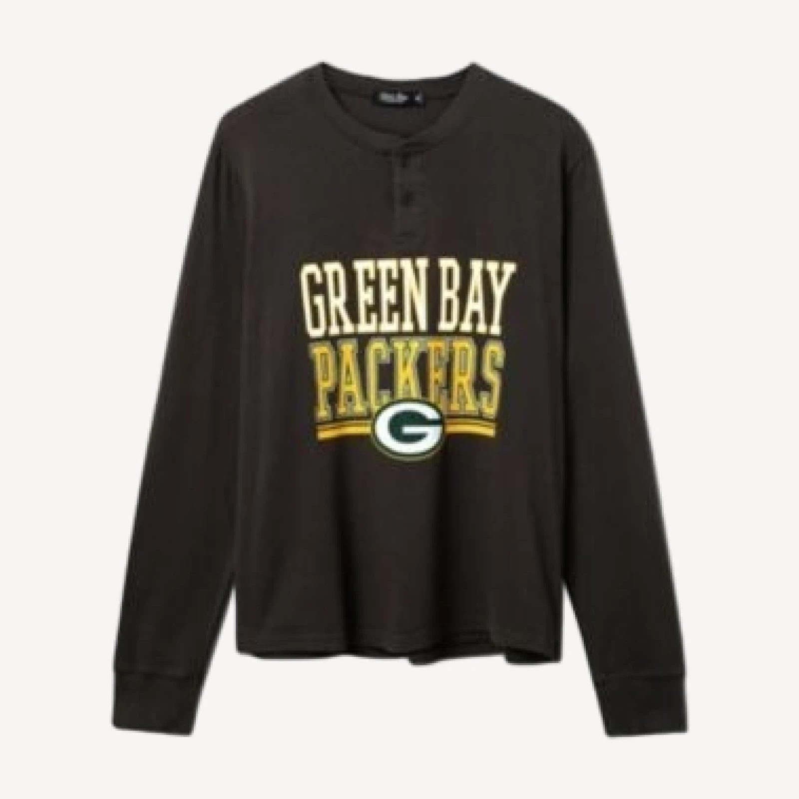 Junk Food Clothing Unisex Nfl Green Bay Packers Long Sleeve Henley