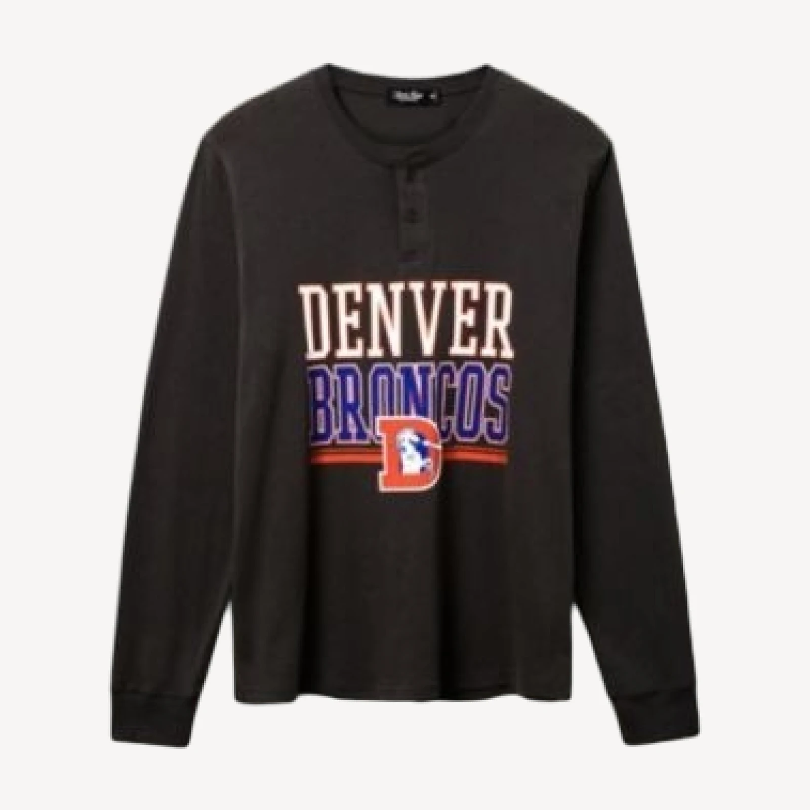 Junk Food Clothing Unisex Nfl Denver Broncos Long Sleeve Henley