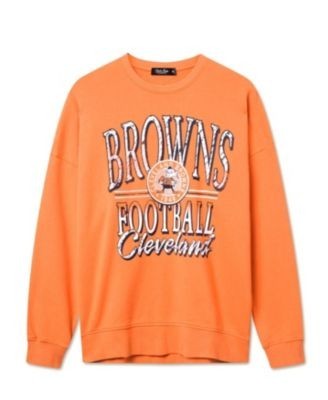 Junk Food Clothing Unisex Nfl Cleveland Browns Lateral Crew Fleece