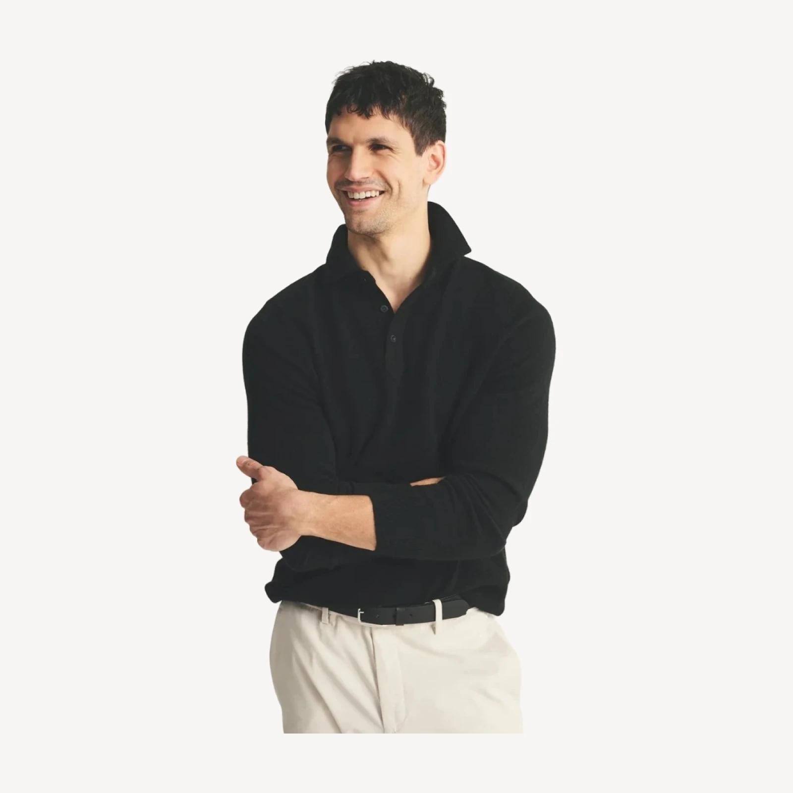 Signature Cashmere Long Sleeve Polo
