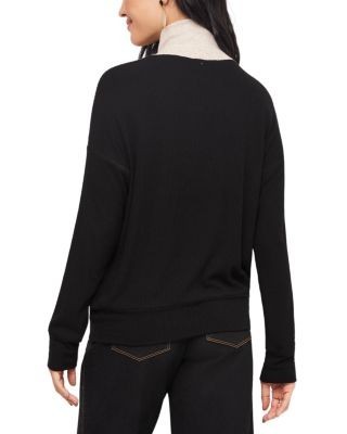 Karen Kane Ribbed Long Sleeve Colorblock Turtleneck Top