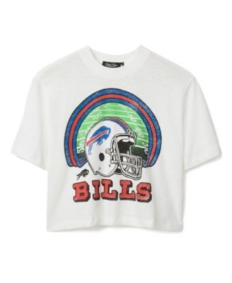 Junk Food Clothing Women's Nfl Buffalo Bills Game Time Mock Neck Crop Tee