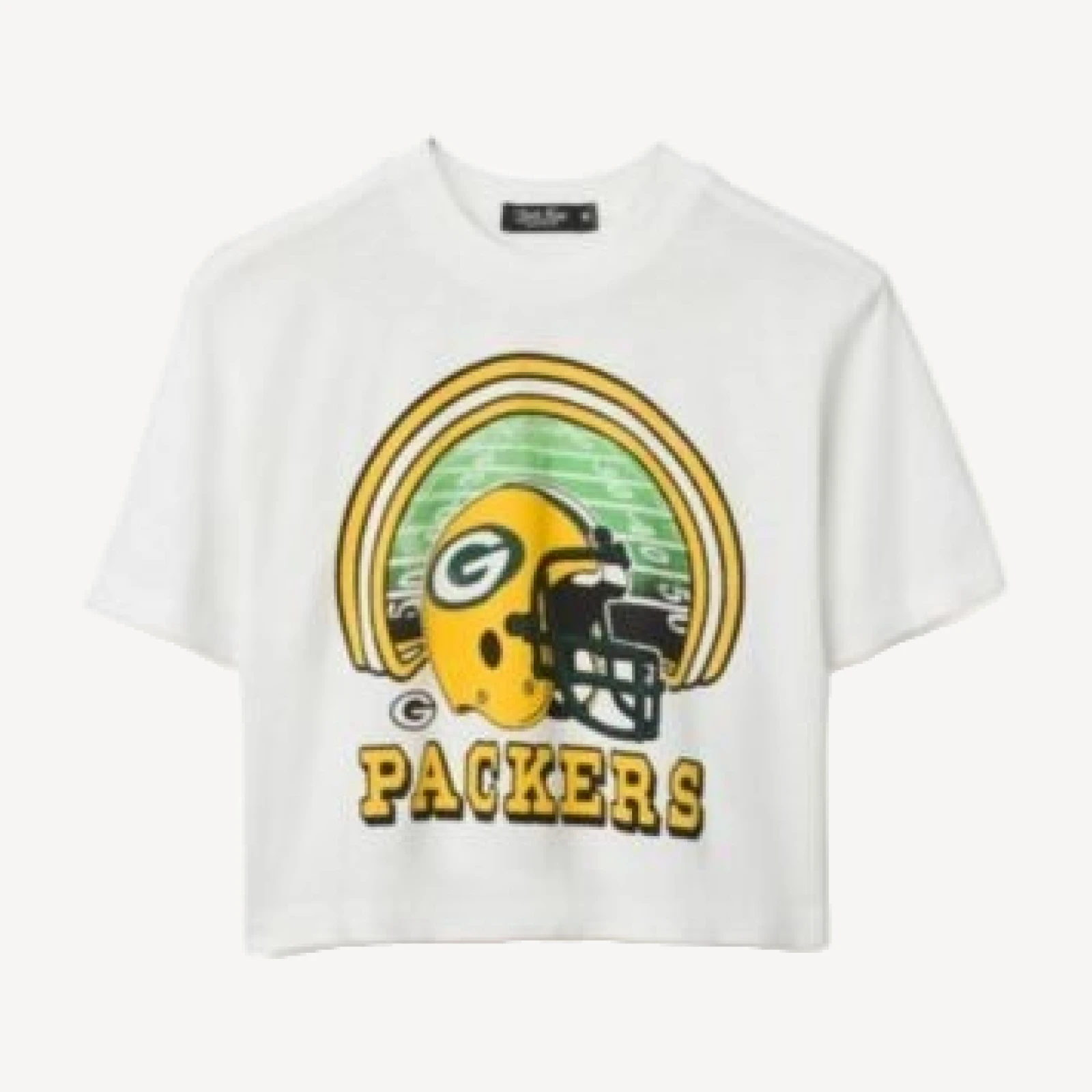 Junk Food Clothing Women's Nfl Green Bay Packers Game Time Mock Neck Crop Tee