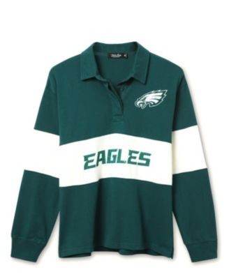 Junk Food Clothing Women's Nfl Philadelphia Eagles Rugby Long Sleeve Sweater