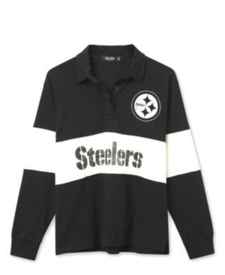 Junk Food Clothing Women's Nfl Pittsburgh Steelers Rugby Long Sleeve Sweater