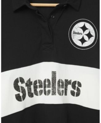 Junk Food Clothing Women's Nfl Pittsburgh Steelers Rugby Long Sleeve Sweater