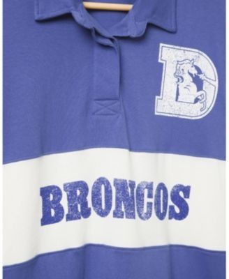 Junk Food Clothing Women's Nfl Denver Broncos Rugby Long Sleeve Sweater