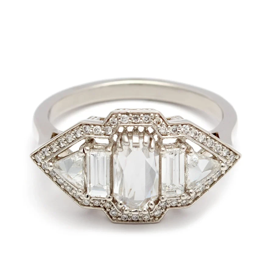 Theda Ring - Platinum & White Diamond (1.18ct)