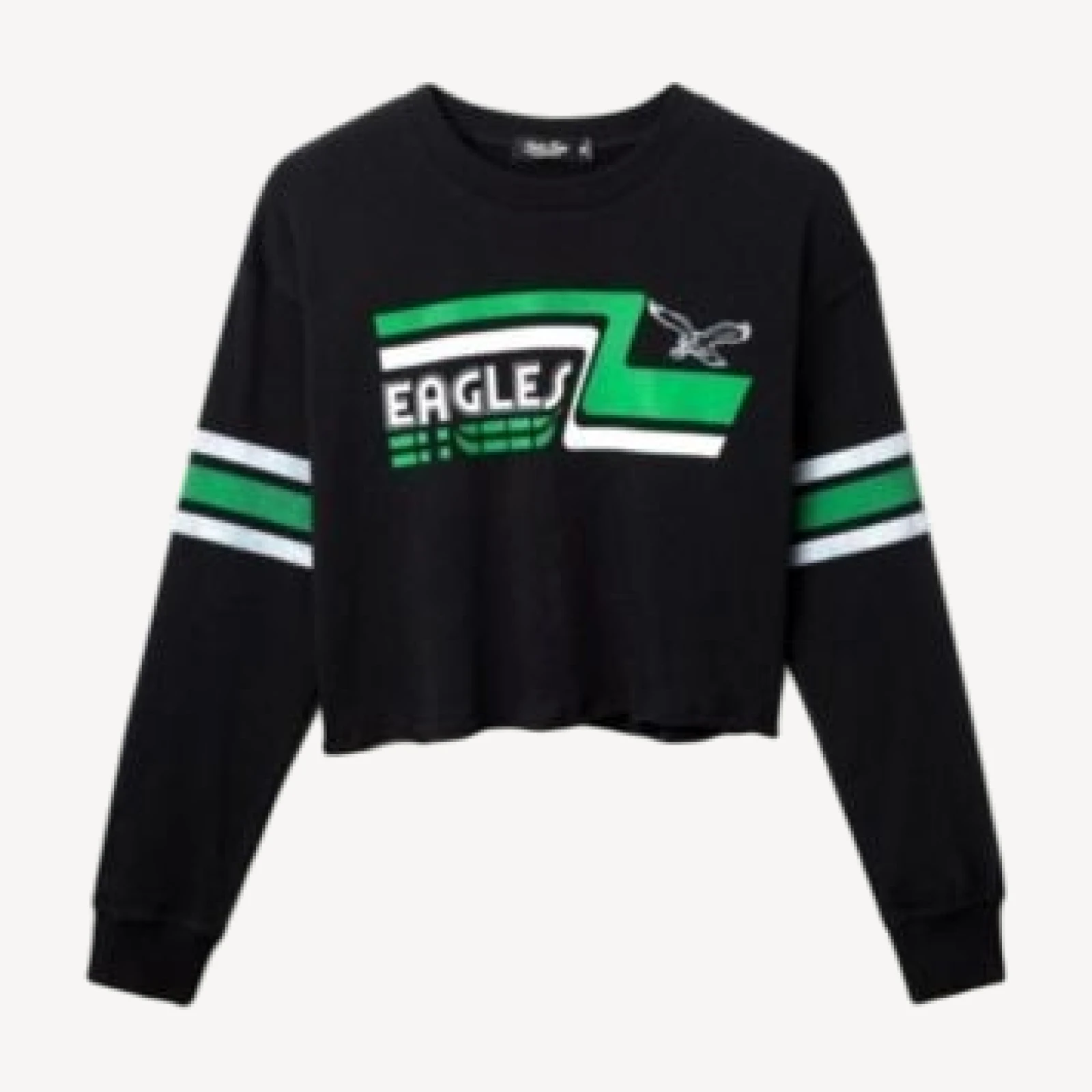 Junk Food Clothing Women's Nfl Philadelphia Eagles Retro Crop Fleece
