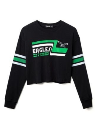 Junk Food Clothing Women's Nfl Philadelphia Eagles Retro Crop Fleece