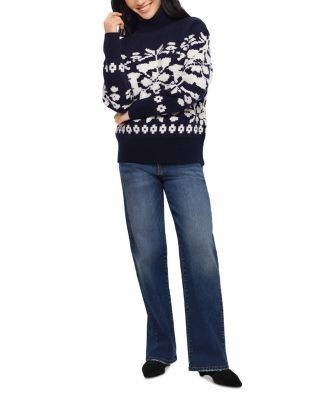 Karen Kane Jacquard Turtleneck Sweater