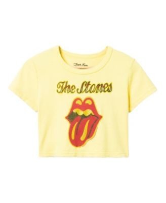 Junk Food Clothing Women's The Rolling Stones Glitter Baby Tee