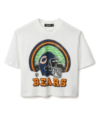 Junk Food Clothing Women's Nfl Chicago Bears Game Time Mock Neck Crop Tee