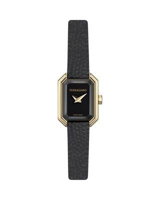 Ferragamo Crystal Petite Leather Watch, 15mm x 20mm