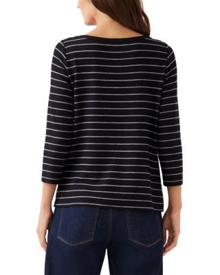 Karen Kane 3/4 Sleeve Boat Neck Tie Front Top