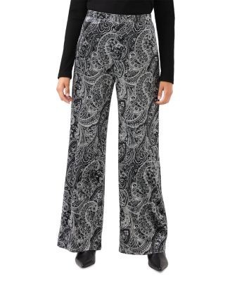 Karen Kane Velvet Wide Leg Pants