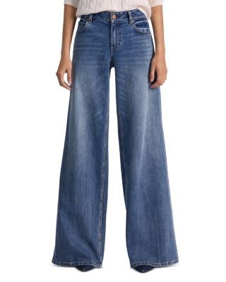 Alice and Olivia Chic High Rise Wide Leg Jeans in Brooklyn Blue