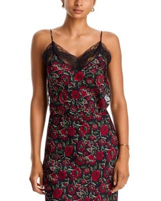 Veronica Beard Johanan Lace Trim Printed Camisole