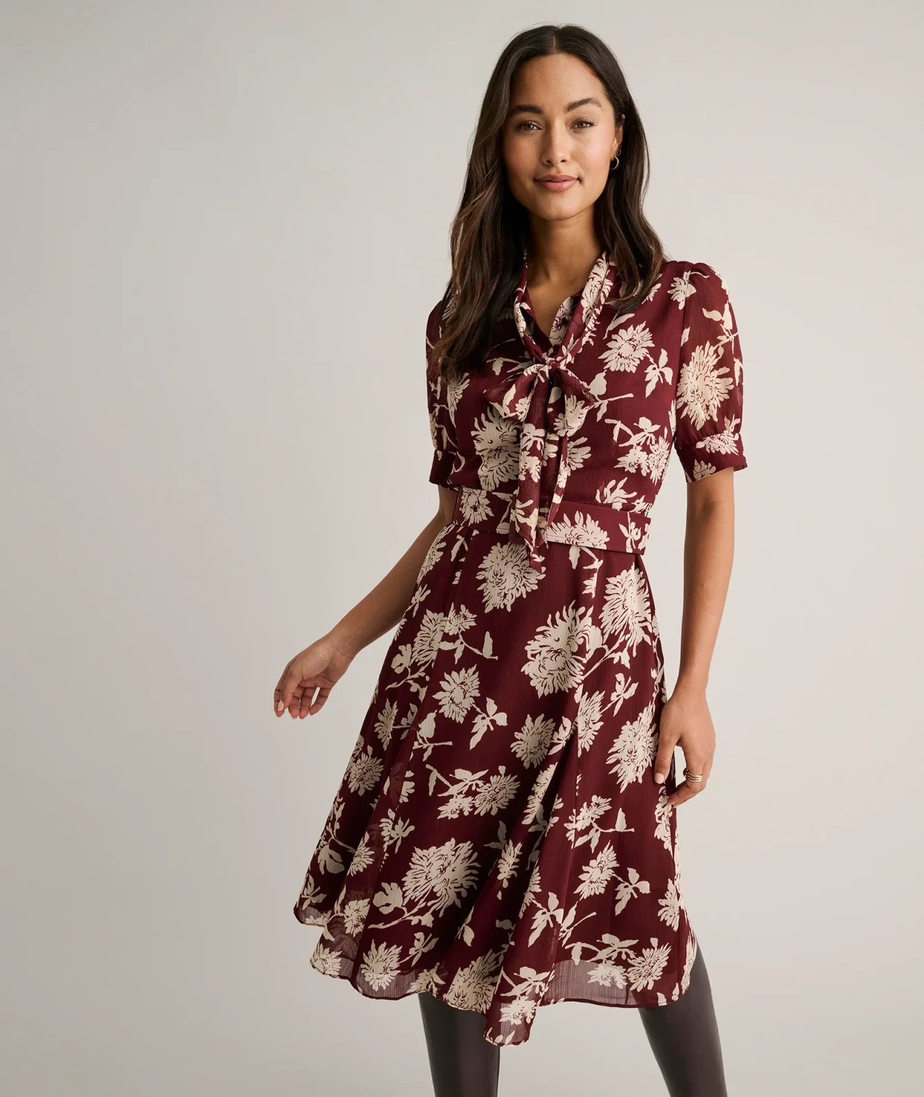 Floral Necktie Nadine Dress