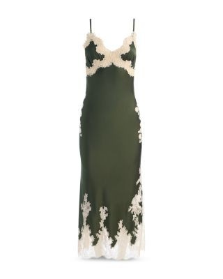Alice and Olivia Julietta Lace Trim Slip Dress