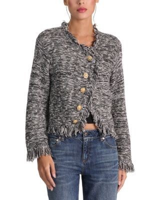 Alice and Olivia Janet Fringe Cardigan Jacket
