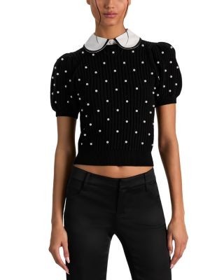 Alice and Olivia Chase Embellished Wool Sweater
