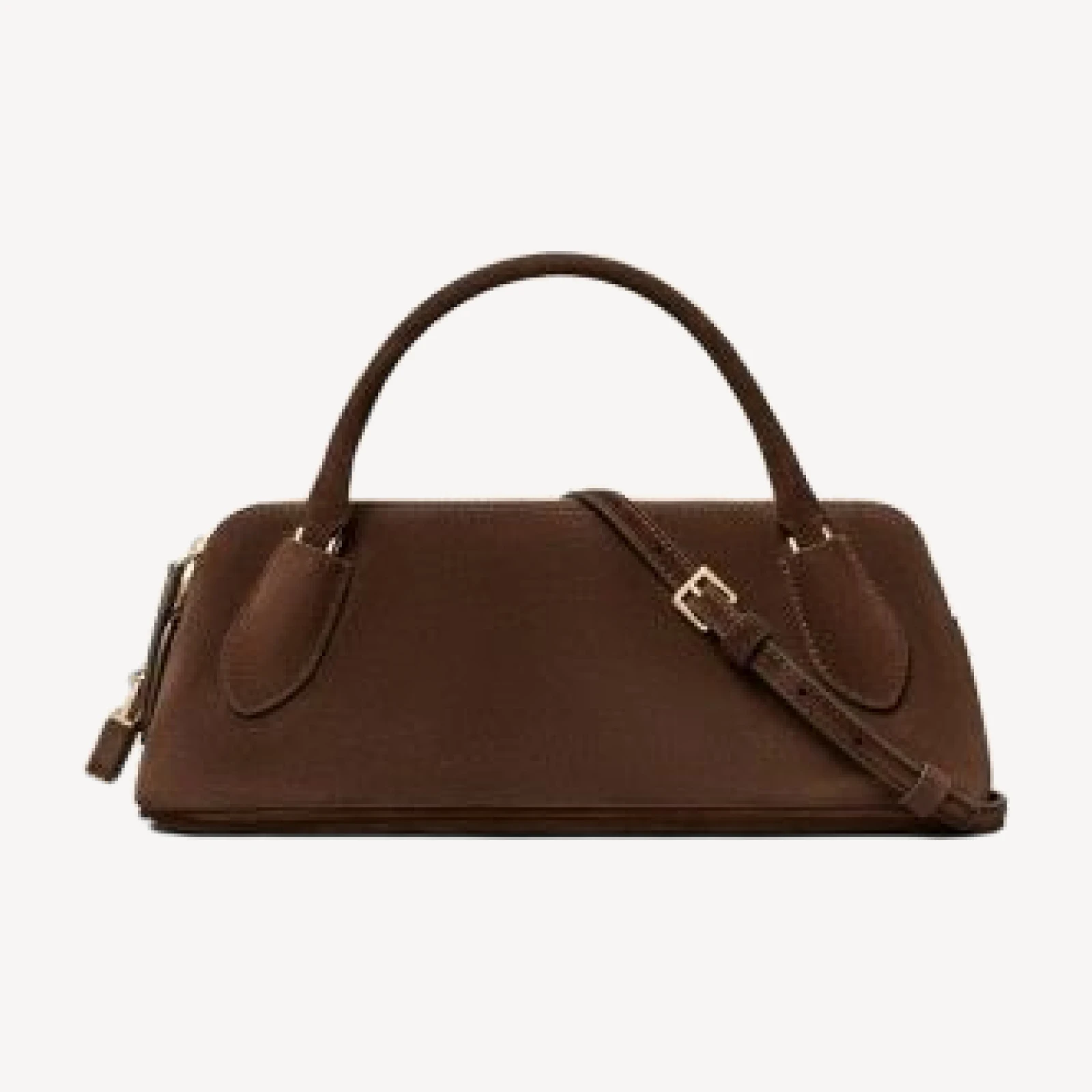 Tory Burch Lock Suede Top Handle Bag