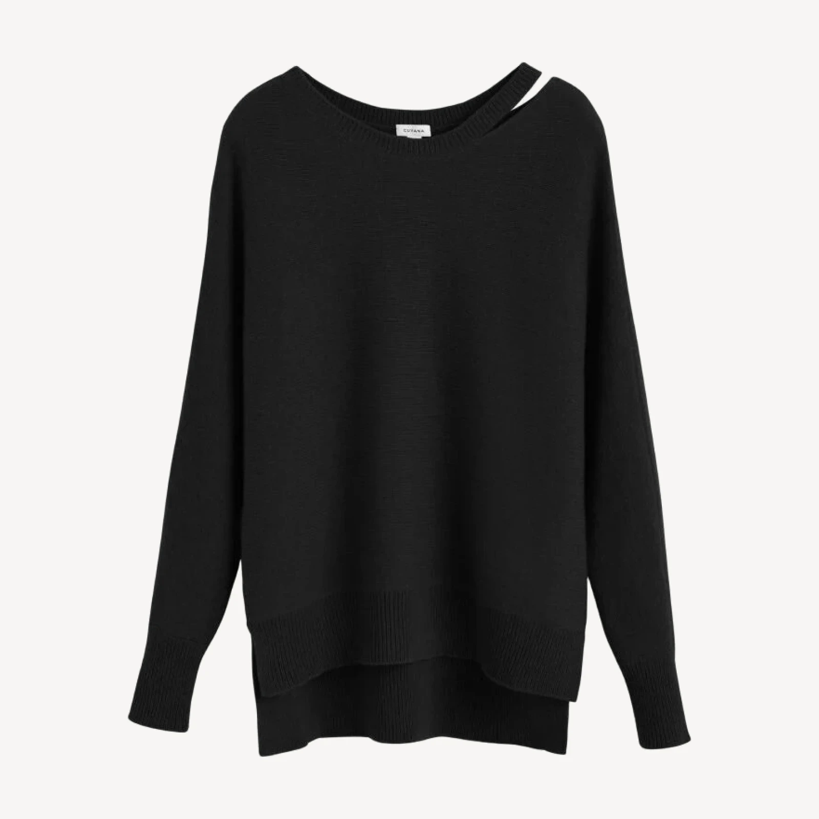 Recycled Cashmere Split-Neck Sweater