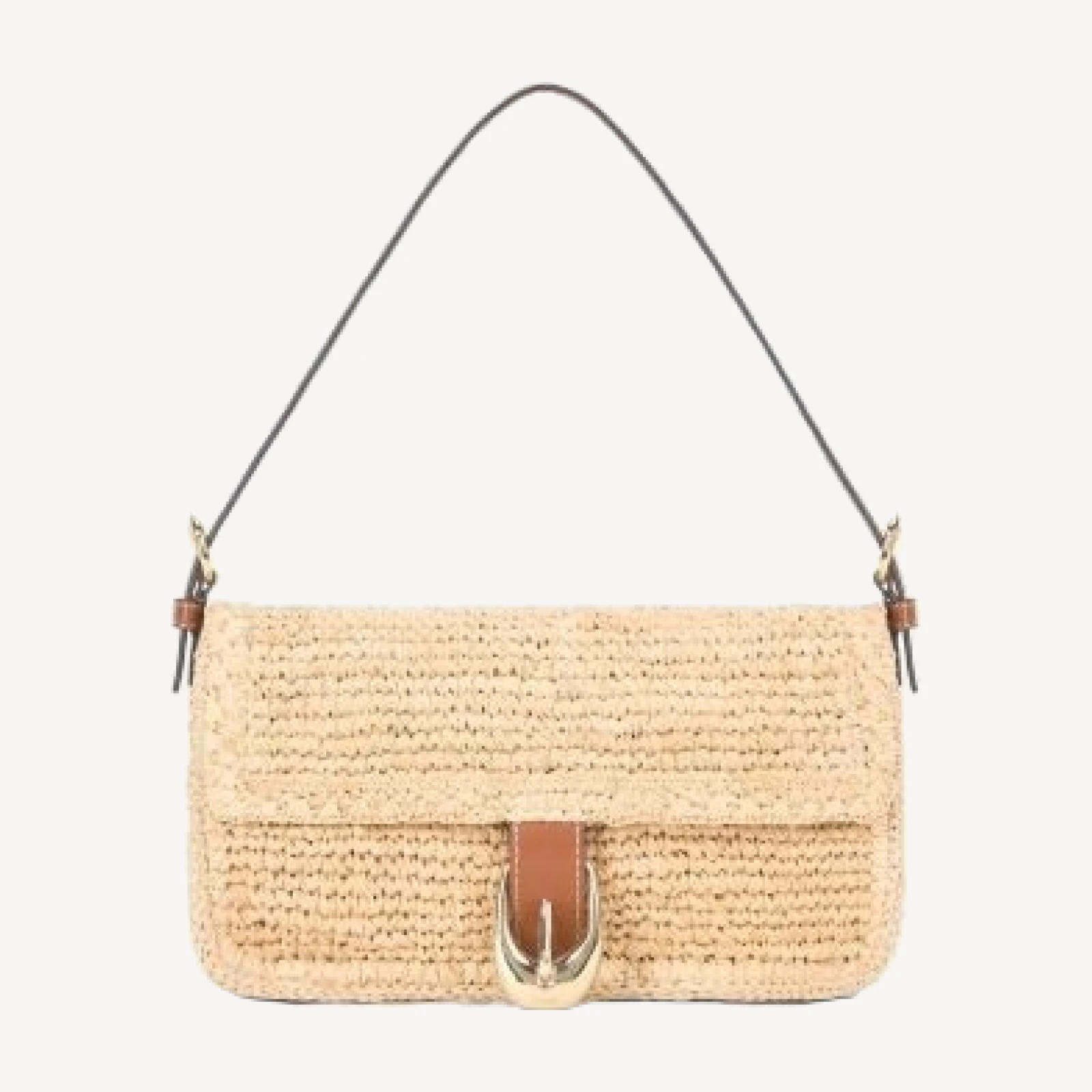 Staud Harlow Raffia Shoulder Bag