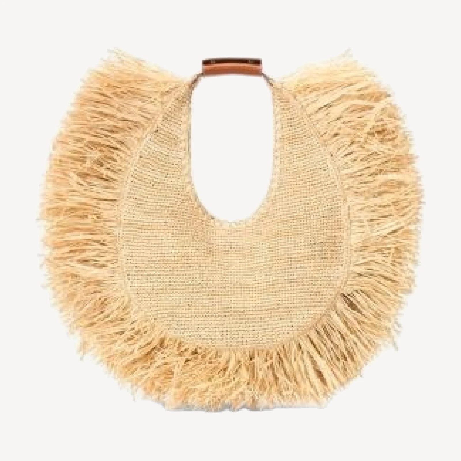 Staud Large Raffia Moon Tote