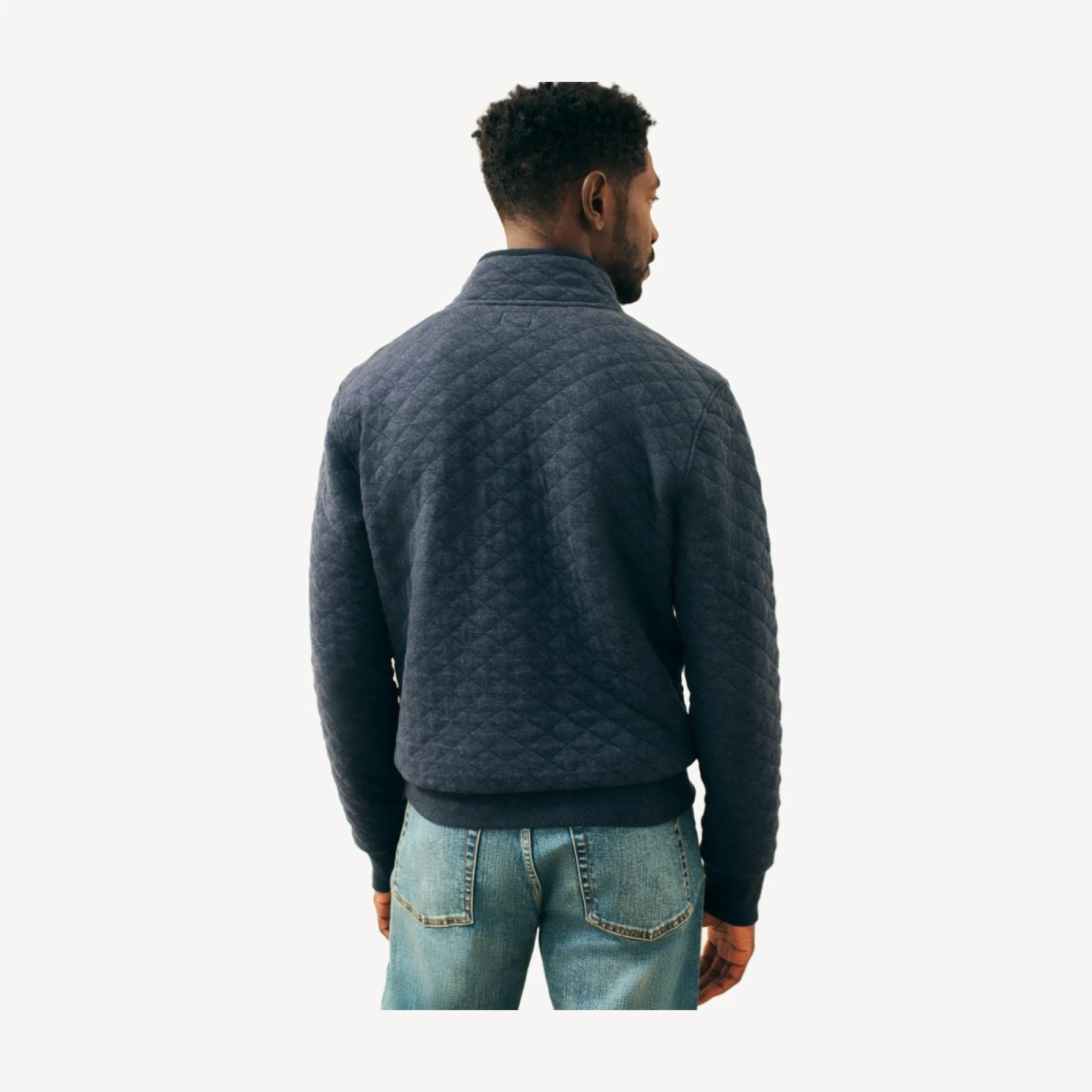 Epic Quilted Fleece Pullover - Navy Melange