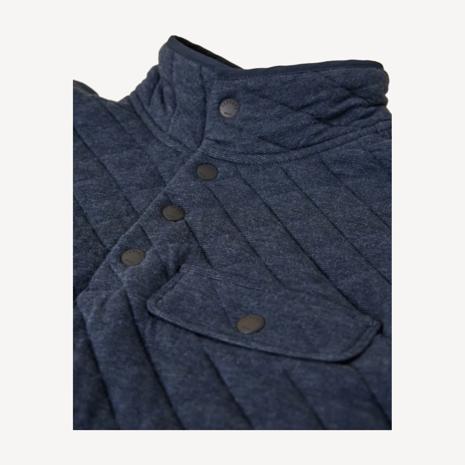 Epic Quilted Fleece Pullover - Navy Melange