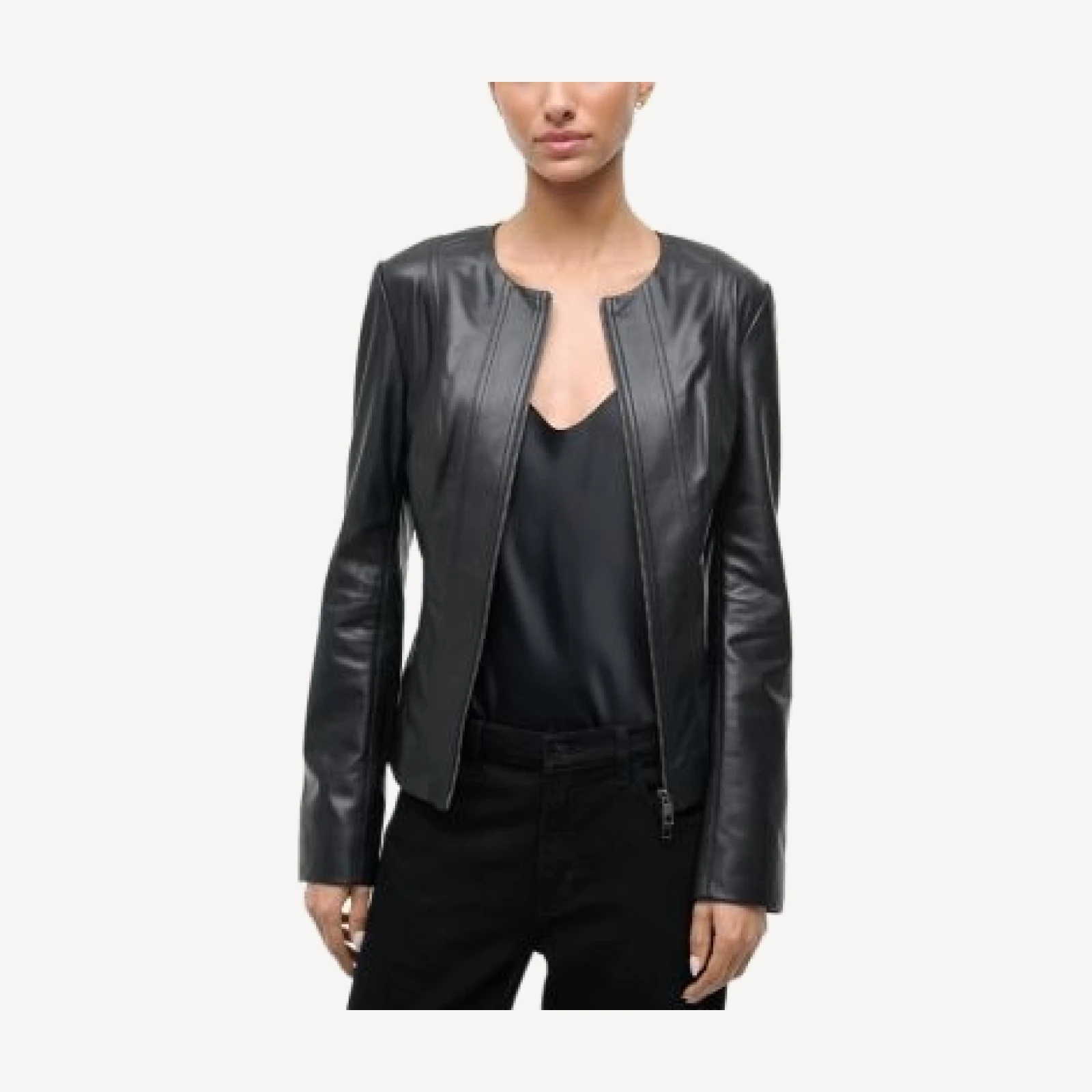 Staud Wells Leather Jacket