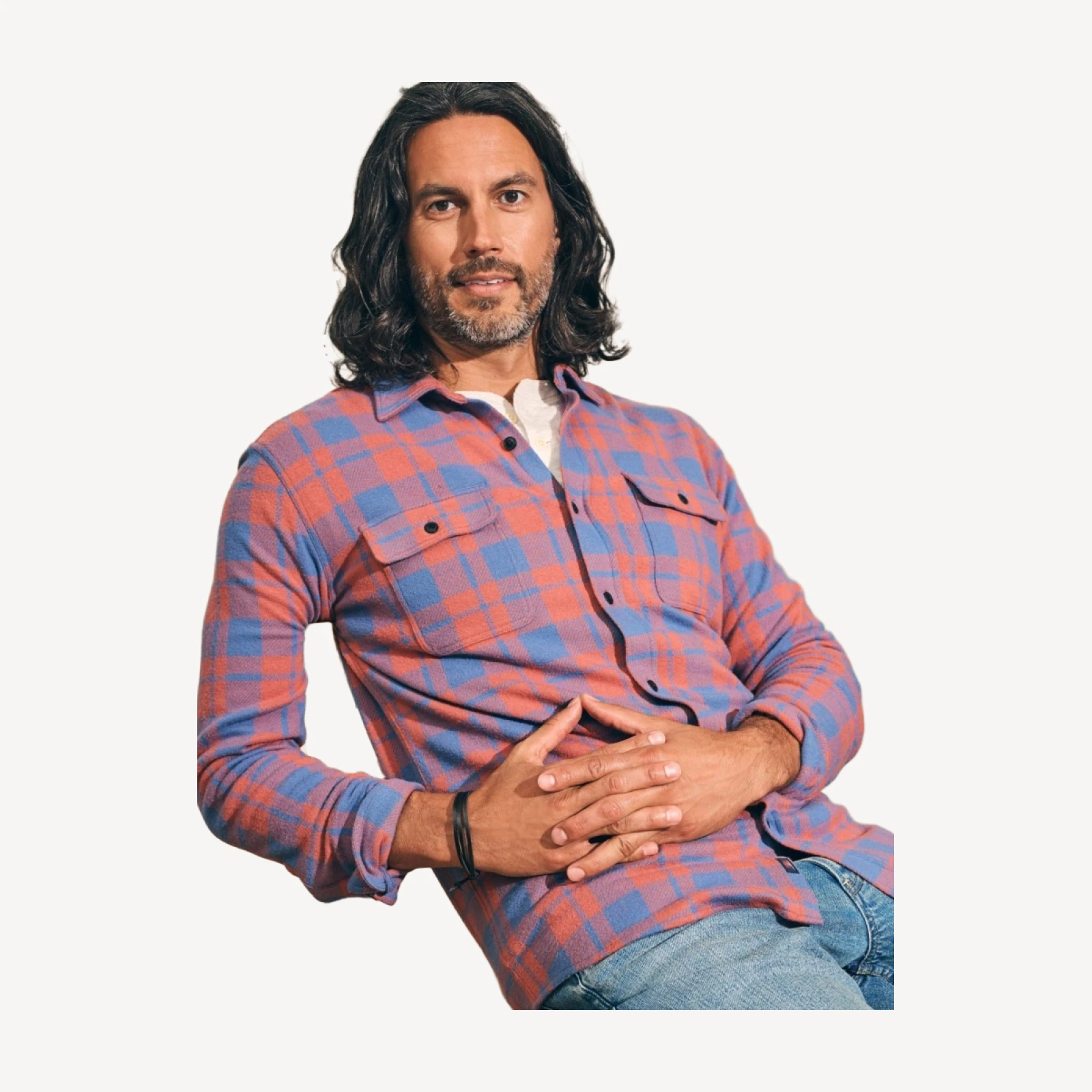 Legend Sweater Shirt - Rose Blue Check